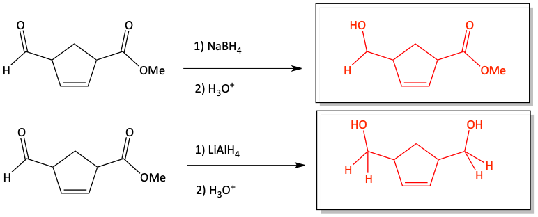 Reduction of carbonyl problem answer