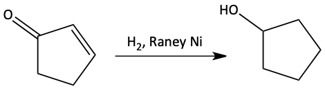 H2 Raney nickel reduction